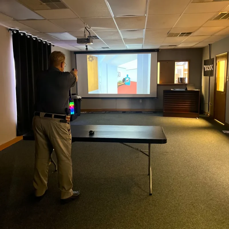 Interactive laser shooting range at FSAT LLC